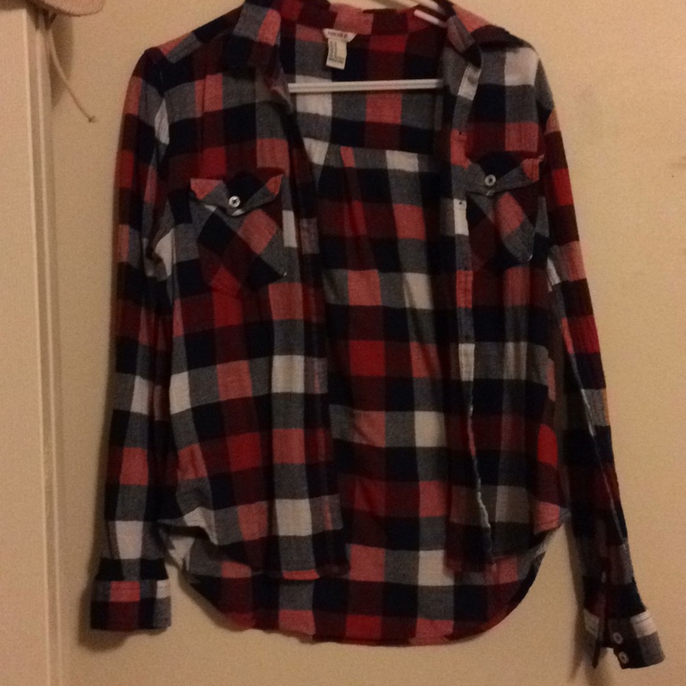Plaid F21 top